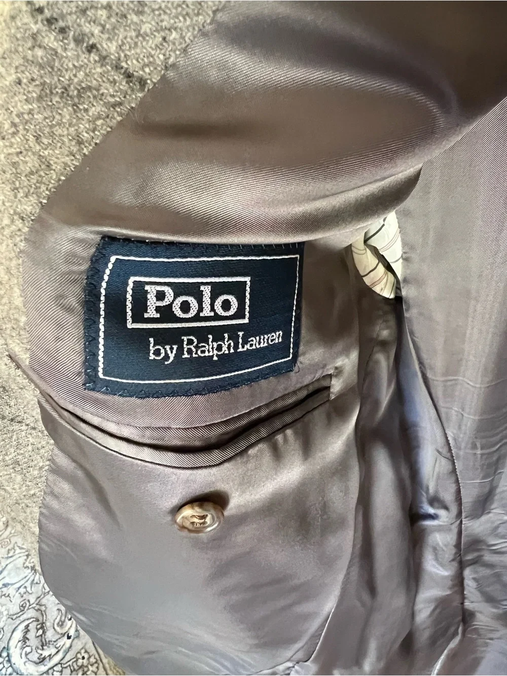 Polo by Ralph Lauren Gray Windowpane Wool-Blend Sport Coat